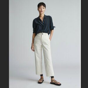 The Organic Straight-Leg Pant in Bone